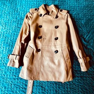 Coach Leather Trench Coat